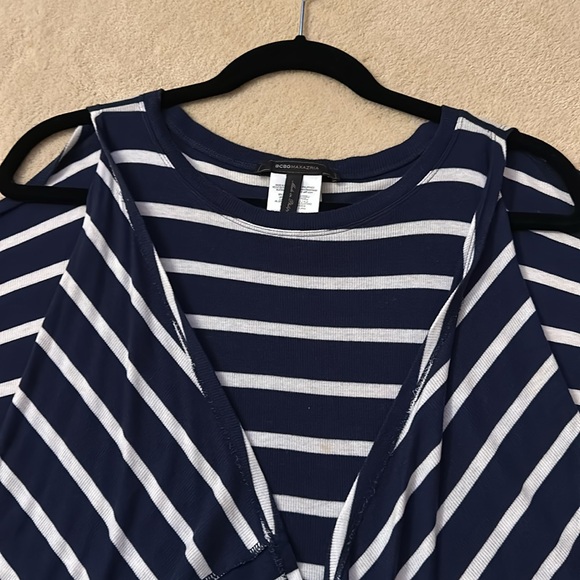 BCBG Navy stripped dress - Picture 2 of 5